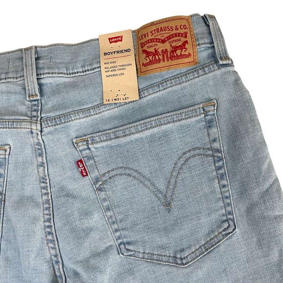 NWT Levi’s Boyfriend Hypersoft Mid Rise Jeans Sz 31 - Picture 12 of 15